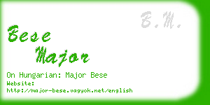 bese major business card